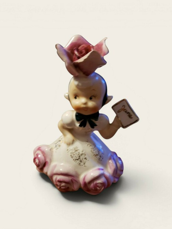 napco Other - 1956 Napco June Flower Girl Figurine 1C1931 - Repaired Hand - Japan Kitsch